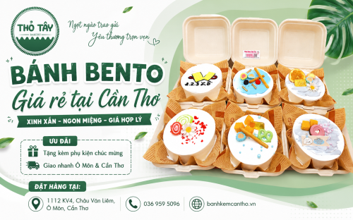 Bánh Bento sinh nhật – Xu hướng bánh mini được yêu thích tại Ô Môn Cần Thơ