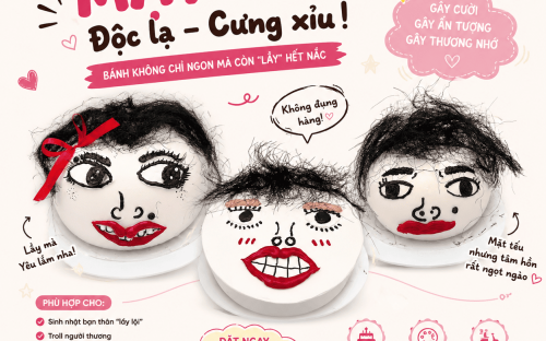 Bánh kem mặt tếu – Xu hướng quà tặng hài hước khiến ai nhận cũng bật cười
