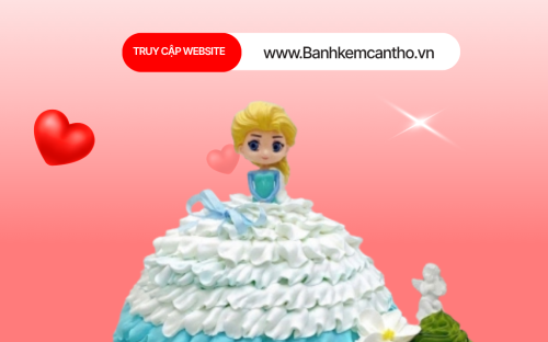 Mẫu bánh kem công chúa đẹp dành cho bé gái hiện nay