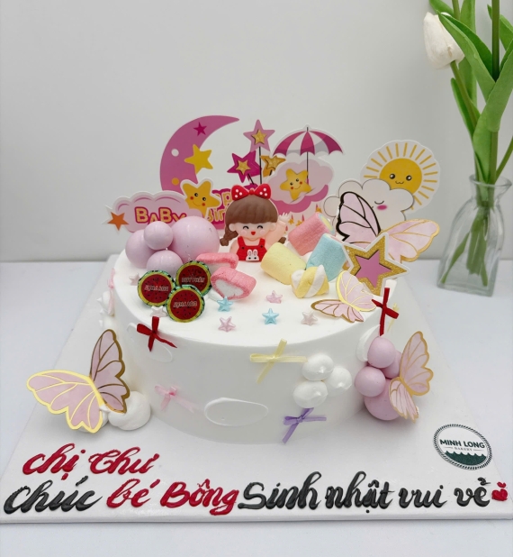 Bánh kem dành cho bé gái lên 14 tuổi làm theo yêu cầu 