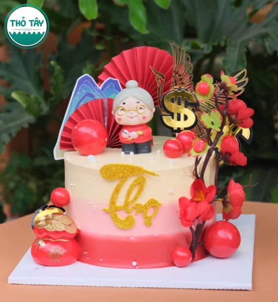 Bánh Kem Mừng Thọ Ông Bà Đẹp Sang Trọng