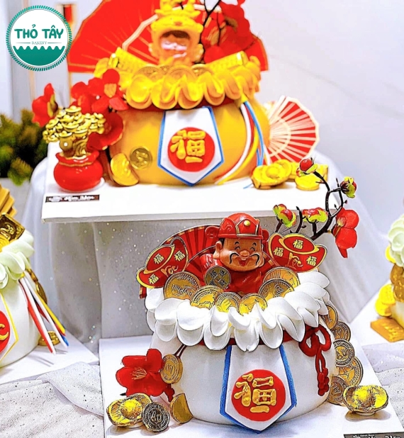 Bánh Kem Khai Trương Hình Tiền Vàng – Biểu Tượng May Mắn