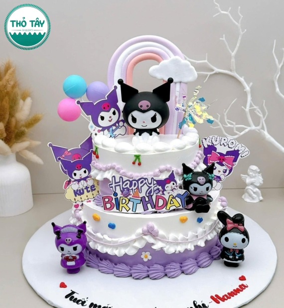 Bánh fondant thôi nôi bé gái hình Koromi – Mẫu độc quyền tại Cần Thơ