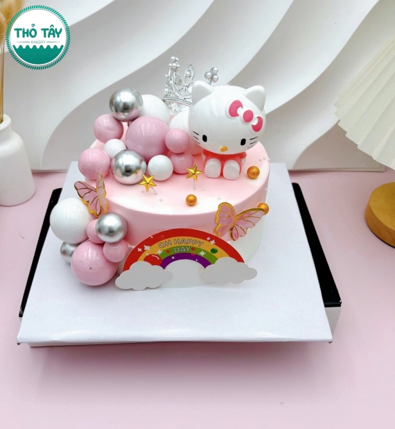 Bánh kem dành cho bé gái mẫu đẹp 2026 Tone hồng