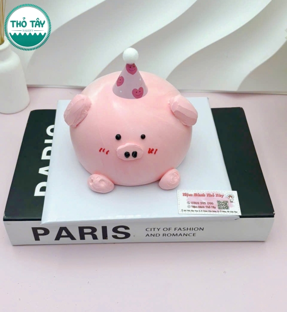 Bánh kem dành cho bé gái tạo hình bé heo xinh xắn