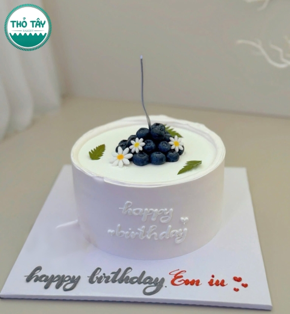 Bánh kem hàn quốc tone trang trí trái cây