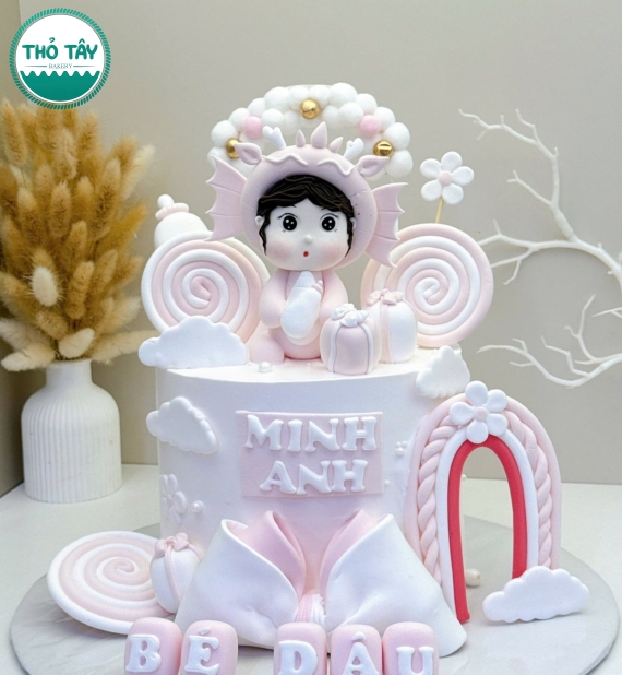 Bánh Kem thôi dành cho bé gái tone hồng-bánh kem ngon ở cần thơ