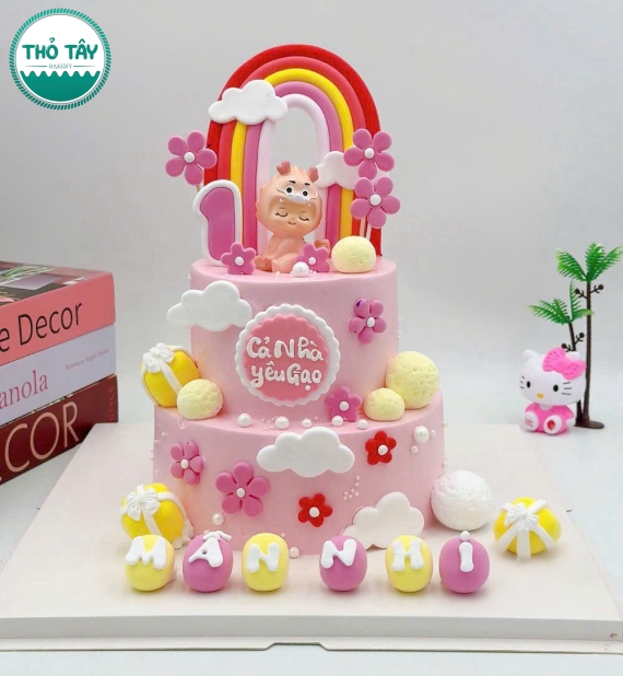 Top mẫu bánh fondant thôi nôi Cần Thơ – Sang trọng, đáng yêu, đặt liền tay!