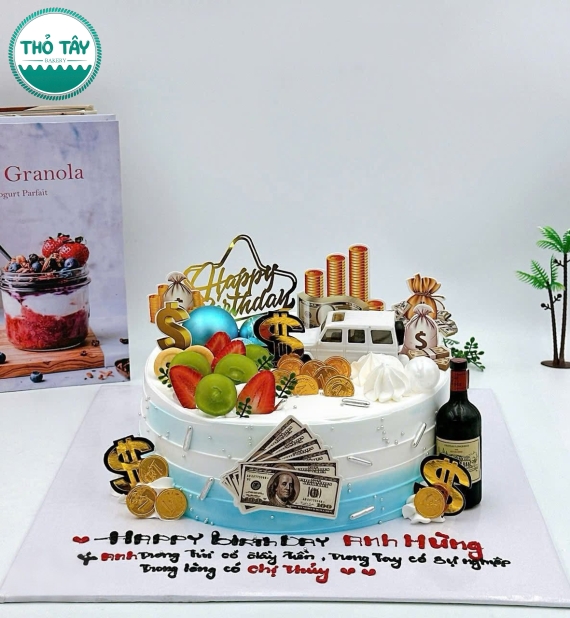 Bánh kem dành cho nam tặng anh trai,kèm phụ kiện theo yêu cầu