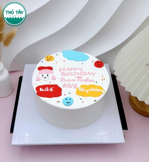 Bánh kem hàn quốc vẻ hình chữ