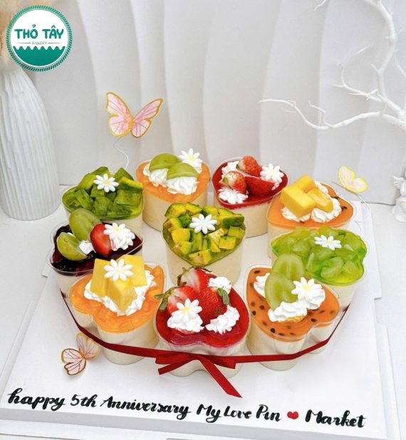 sét bánh panna cotta 10 ly