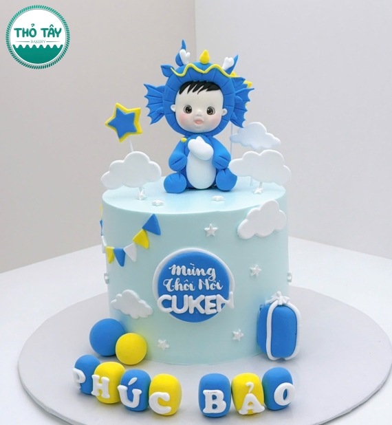 Bánh Kem Thôi Nôi Cho Bé Trai 1 Tuổi Dễ Thương Năm 2025