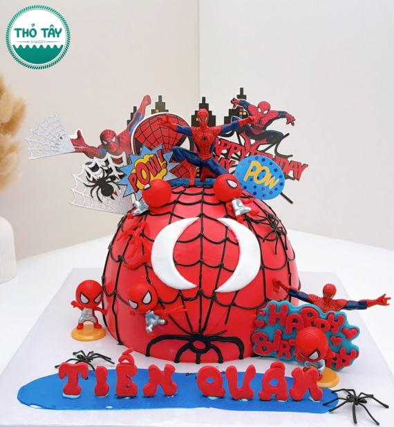 Bánh kem người nhện làm theo yêu cầu bé trai