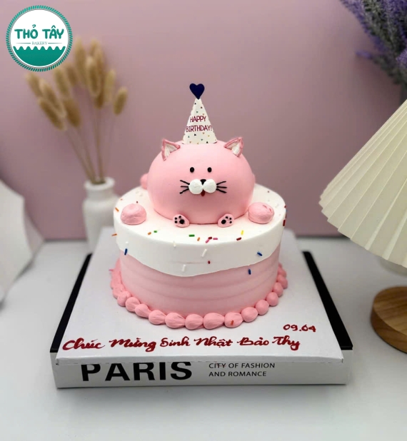 Bánh Kem hàn quốc chú gấu hồng xinh