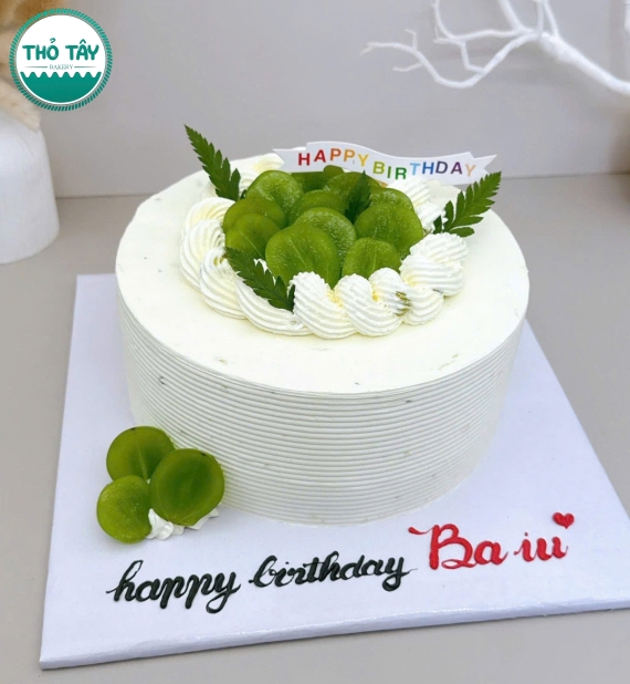 Mẫu bánh sinh nhật dành tặng ba yêu mix nho