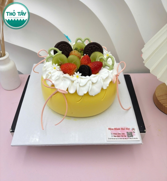 Bánh Kem túi tiền tone trái cây -tại bánh kem ngon tại ô môn