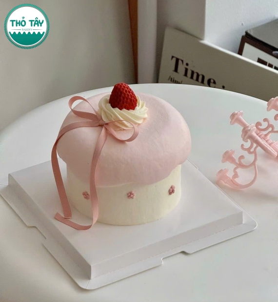 Bánh kem style Hàn Quốc-tạo hình nấm hồng