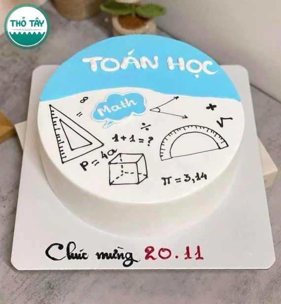 Bánh Kem dành tặng 20/11 tặng thầy dạy toán