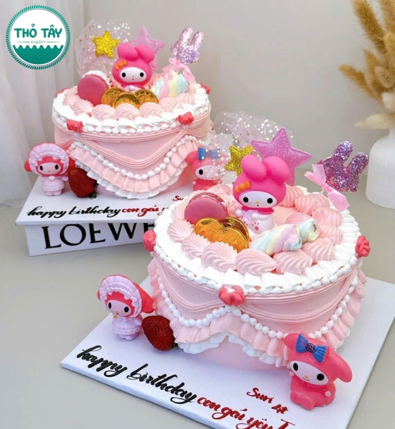 Bánh kem dành cho sinh nhật bé gái công chúa xinh