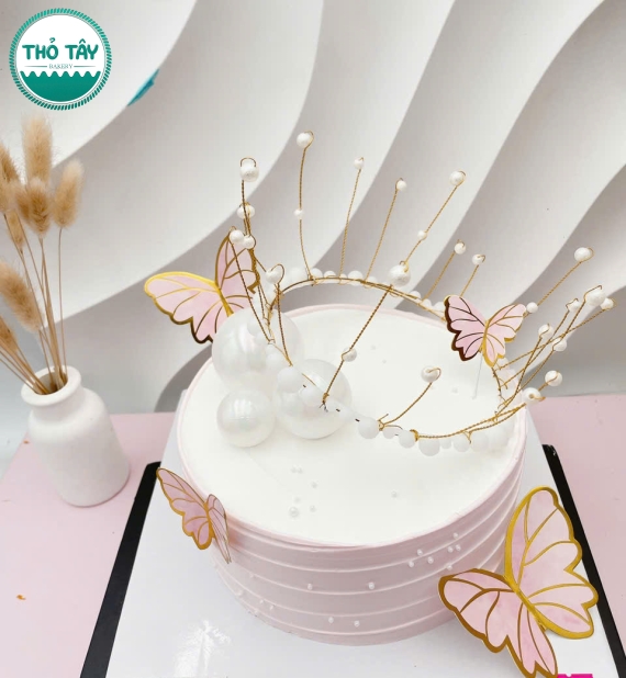 Bánh kem dành cho công chúa phụ kiện bling bling