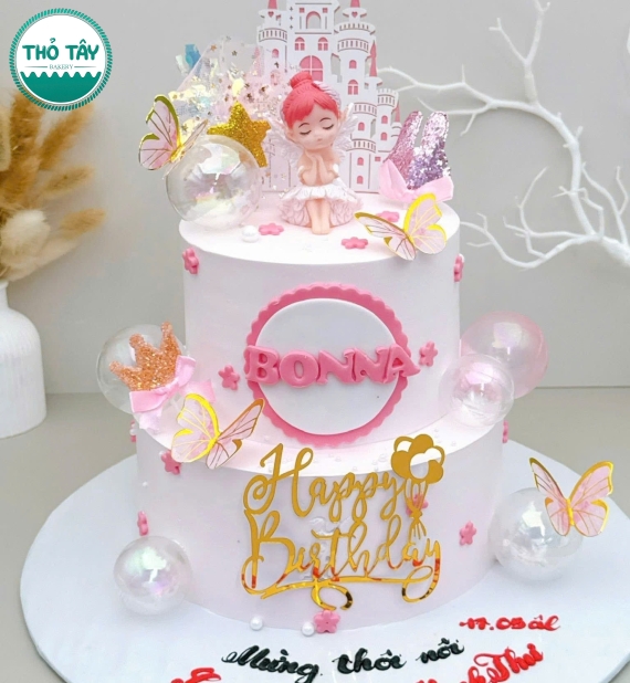 Bánh Kem dành bé gái 2 tầng giao ở Thới Hoà-quận ô môn