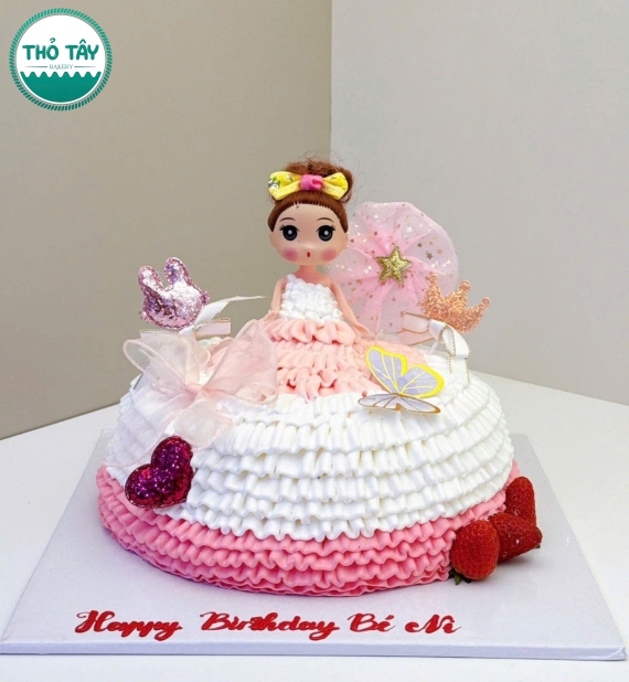 Bánh kem tạo hình công chúa dành cho bé gái