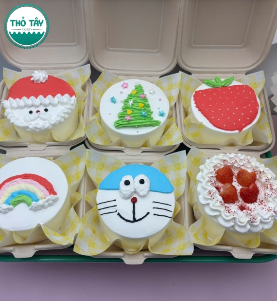 Bánh bento giáng sinh 2025 -bánh kem thỏ tây cần thơ