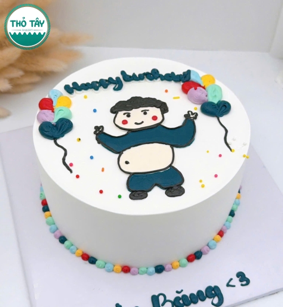 Bánh kem style hàn quốc vẻ hình chibi nhây bựa