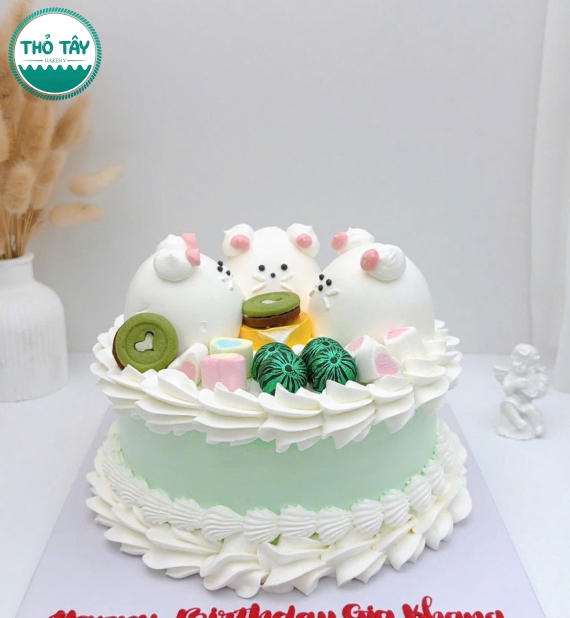 Bánh kem style hàn quốc dành 3 đứa bạn thân