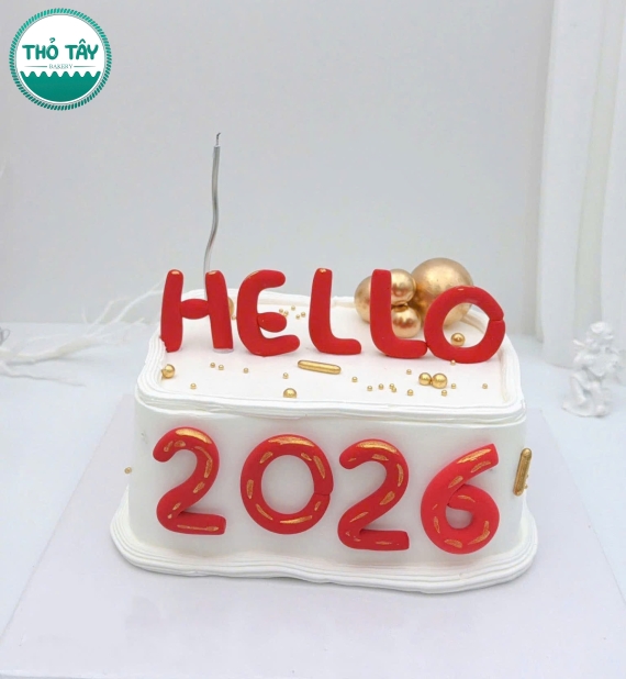 Bánh Kem chúc mừng năm mới tại Thỏ Tây năm 2026