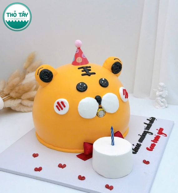 Bánh kem dành cho bé gái tạo hình xinh tone cam