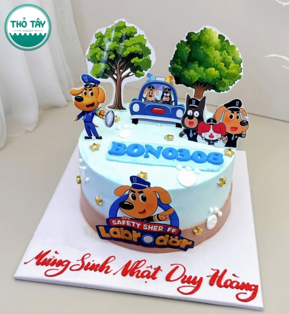 Bánh kem theo phim hoạt hình dành cho bé trai