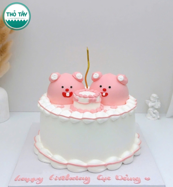 Bánh kem style Hàn Quốc tạo hình dành cho cặp đôi