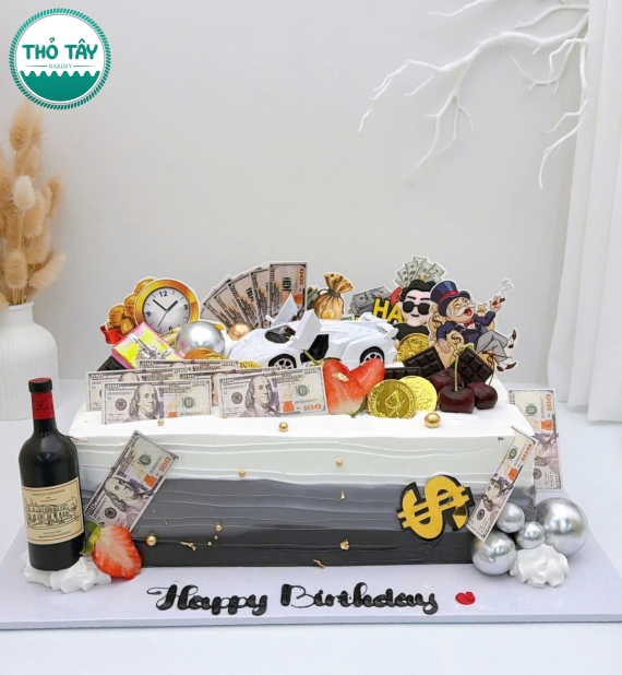 Bánh kem dành nam hình vuông dành cho nam