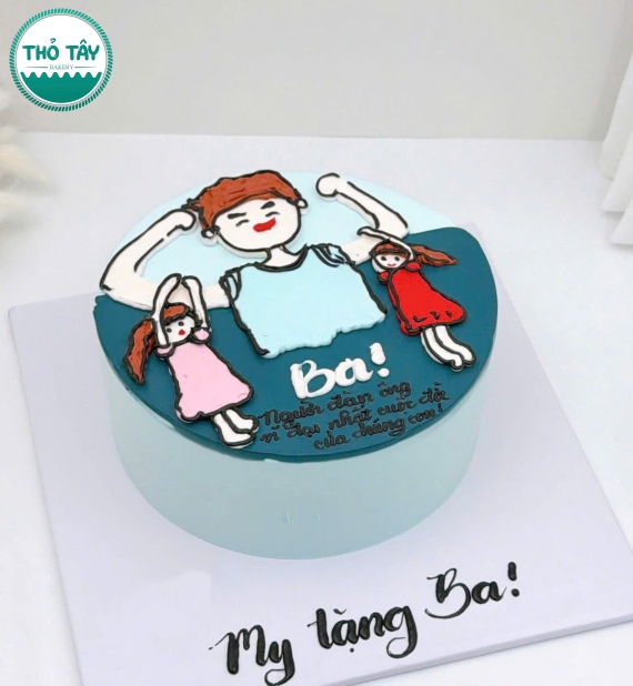 Bánh kem hàn quốc tone tặng ba