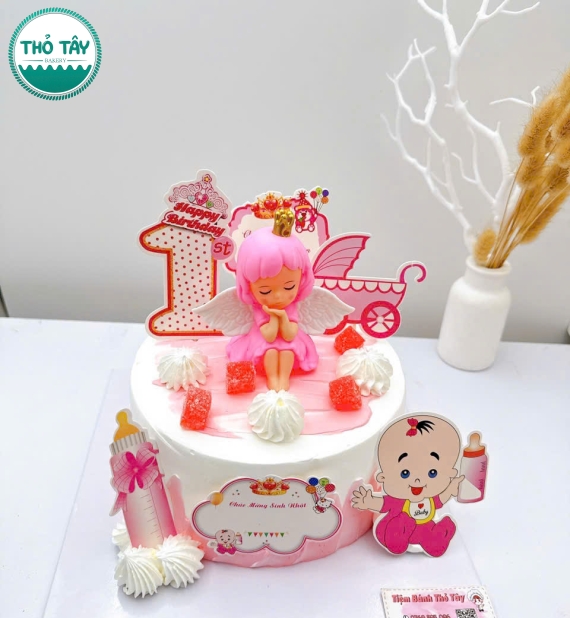 Bánh Kem mừng bé gái lên 1 tuổi hot tại cần thơ