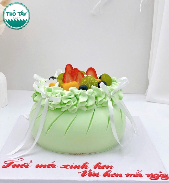 Bánh Kem dành cho nữ túi tiền tone xanh