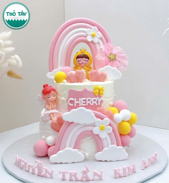 Bánh Kem thôi nôi dành cho bé gái siêu đáng yêu