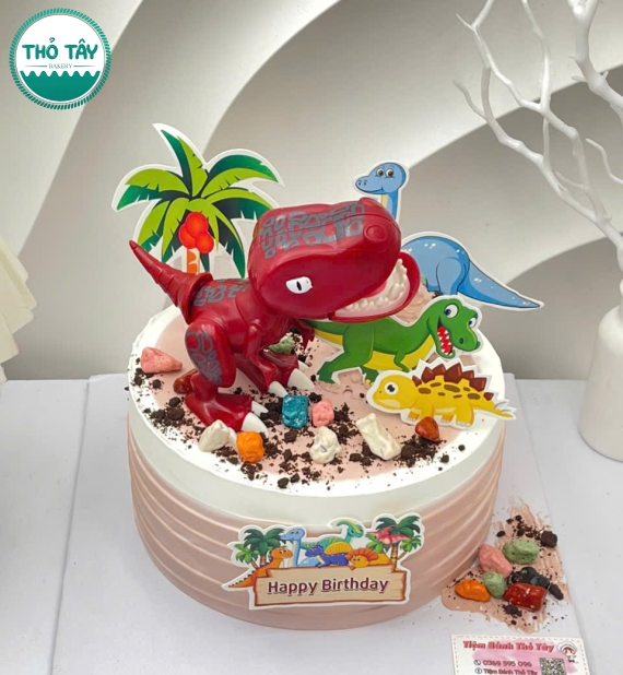 Bánh kem dành cho bé trai mẫu bánh khủng long đẹp
