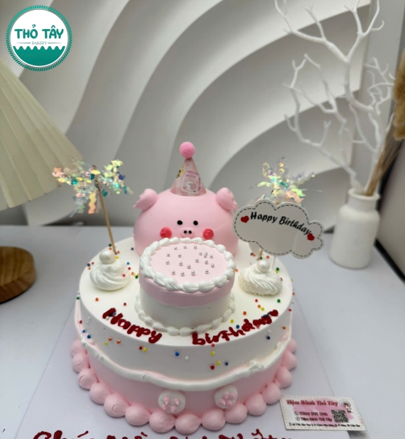 Bánh kem dành cho nữ hot mẫu tone hồng