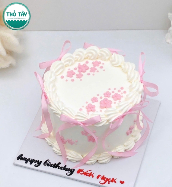 Bánh kem style Hàn Quốc dành cho nữ mẫu bánh nơ