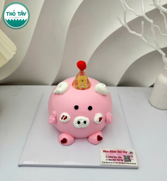 Bánh kem cho bé gái tạo hình tone hồng đáng yêu