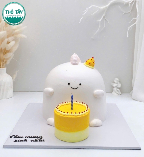 Bánh kem cho bé gái 9 tuổi mẫu bán tạo hình đáng yêu