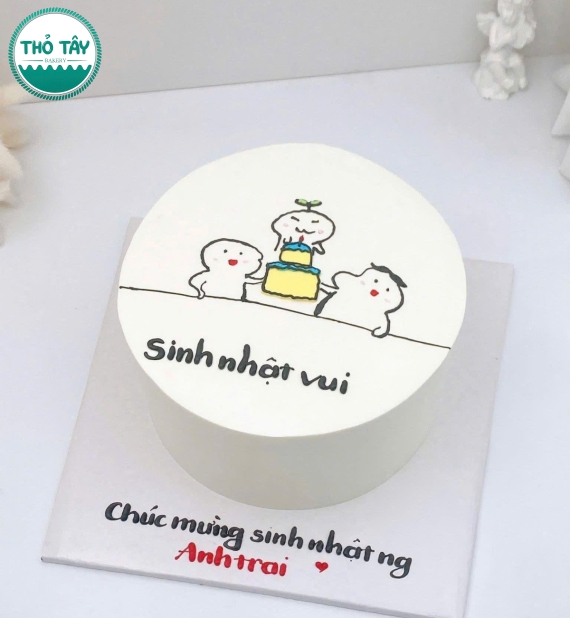 Bánh kem style Hàn Quốc vẻ chibi bạn thân