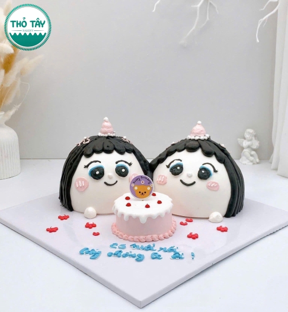 Bánh kem style Hàn Quốc tặng bạn thân kết hợp đẹp