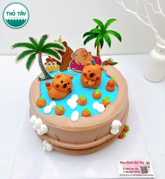 Bánh kem style Hàn Quốc capypara hot 