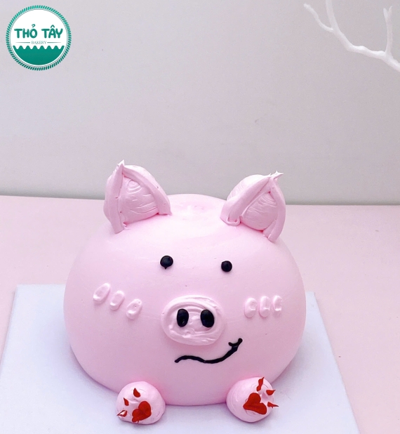 Bánh kem hàn quốc tạo hình heo dễ thương