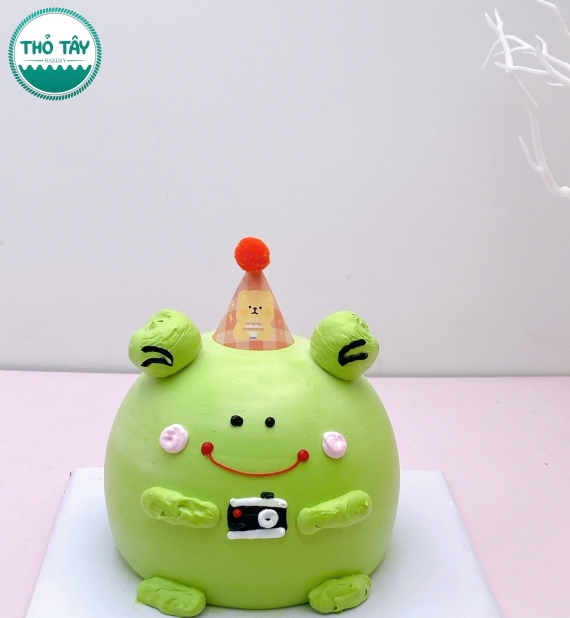 Bánh kem hàn quốc tạo hình chú ếch dễ thương
