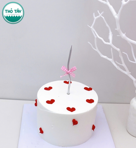 Bánh kem hàn quốc vẻ chi bi hình trái tim