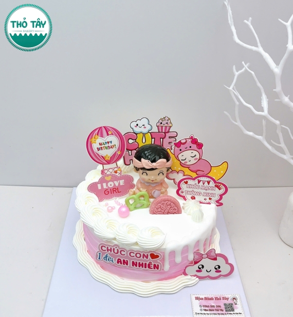Bánh Kem Cho Bé Gái 1 Tuổi mẫu đẹp 